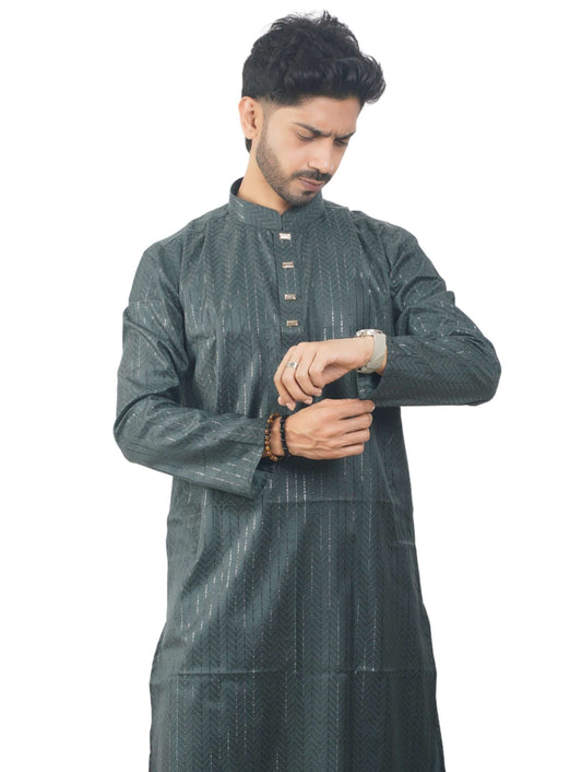 Green Limited Edition Eid Panjabi Premium Quality