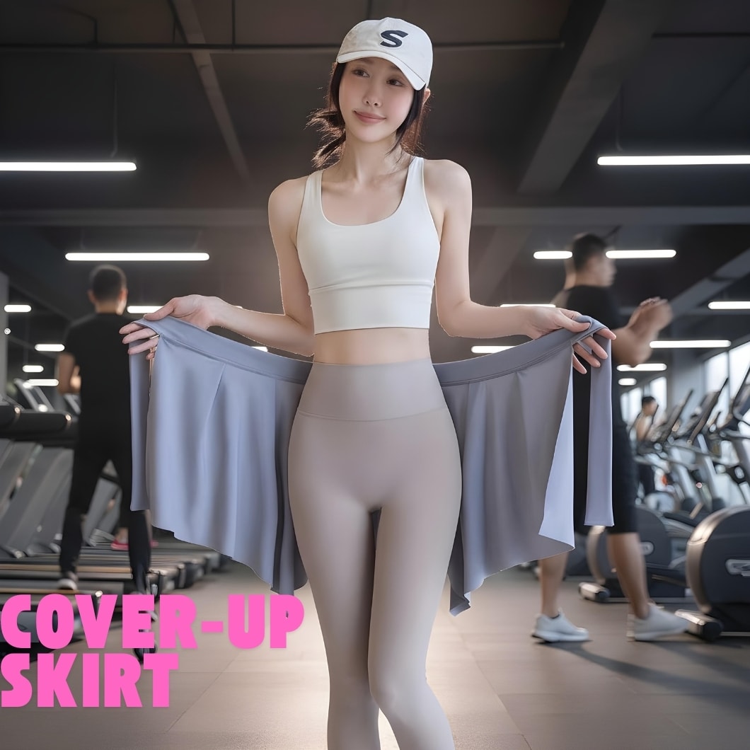 Yoga Pants Cover-Up & Detachable Skirt for Sports and Fitness