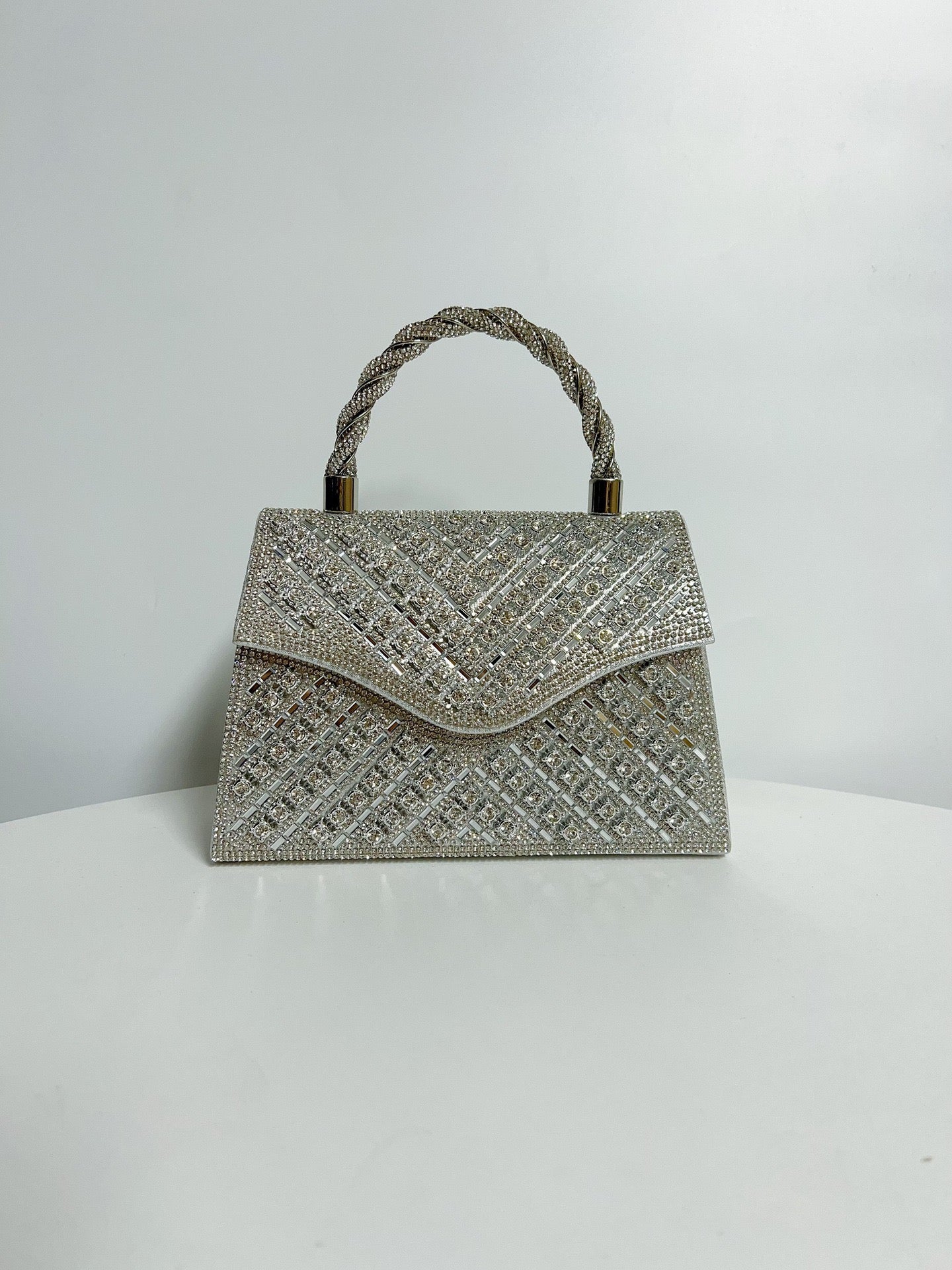 Elegant Wedding & Party Handbag - Women’s Candy Pattern PU Rhinestone Clutch