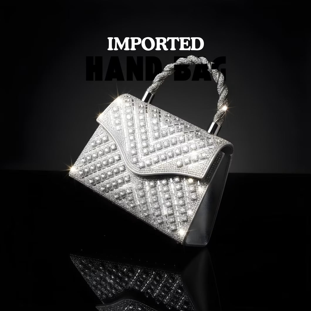 Elegant Wedding & Party Handbag - Women’s Candy Pattern PU Rhinestone Clutch