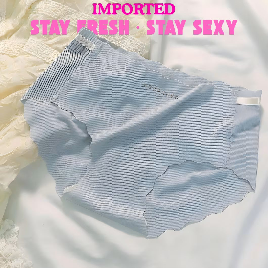Summer Ice Silk Traceless Mid-Waist Panty