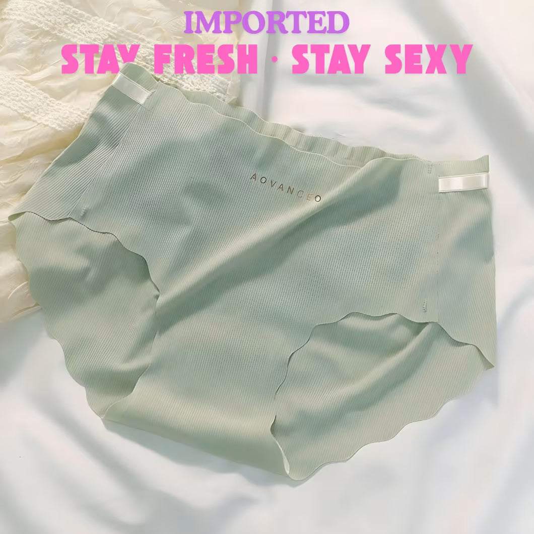 Summer Ice Silk Traceless Mid-Waist Panty