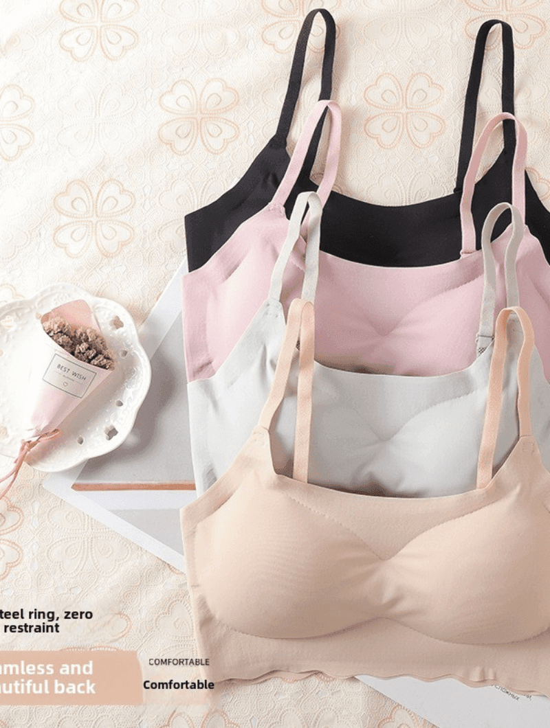 Seamless Ice Silk Upper Support, Back Wrapped & Comfortable Push Up Bra Anti-Sagging