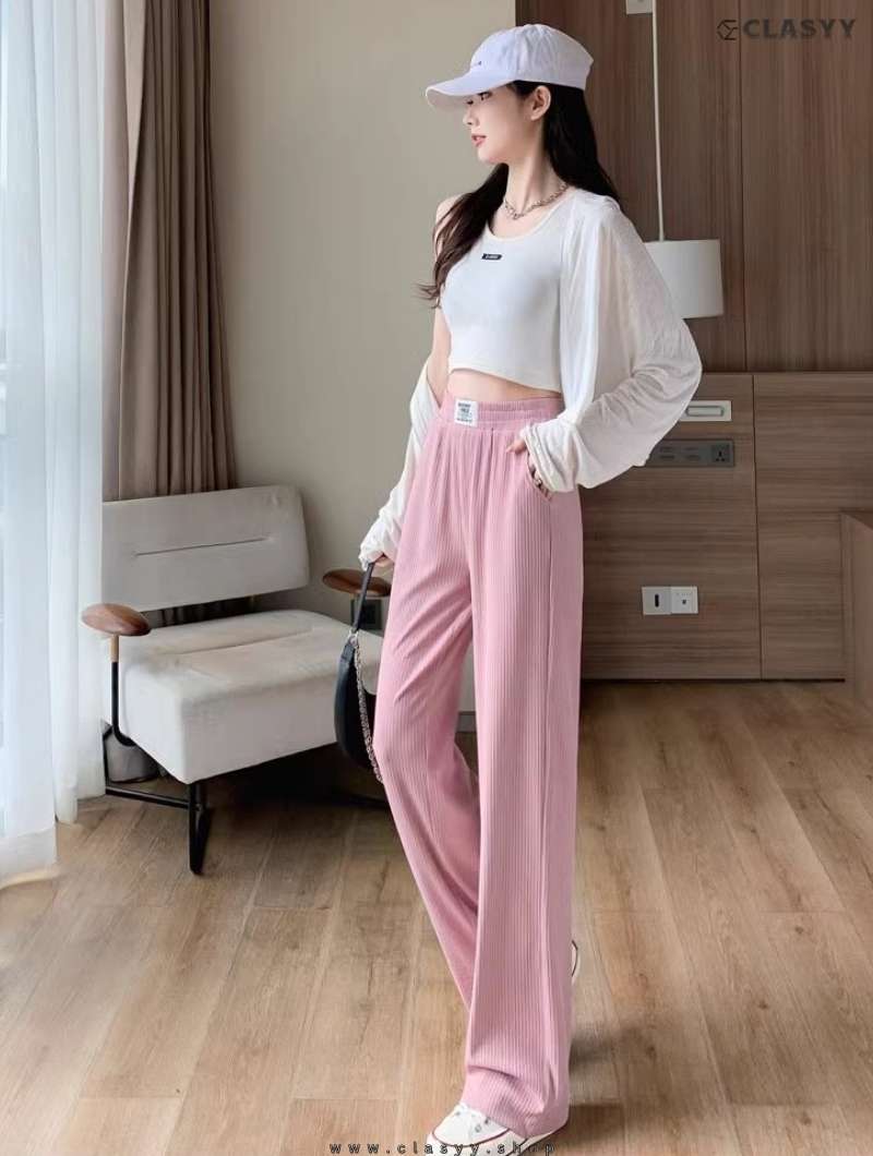 Women's Summer Thin Narrow Wide Leg Trousers
