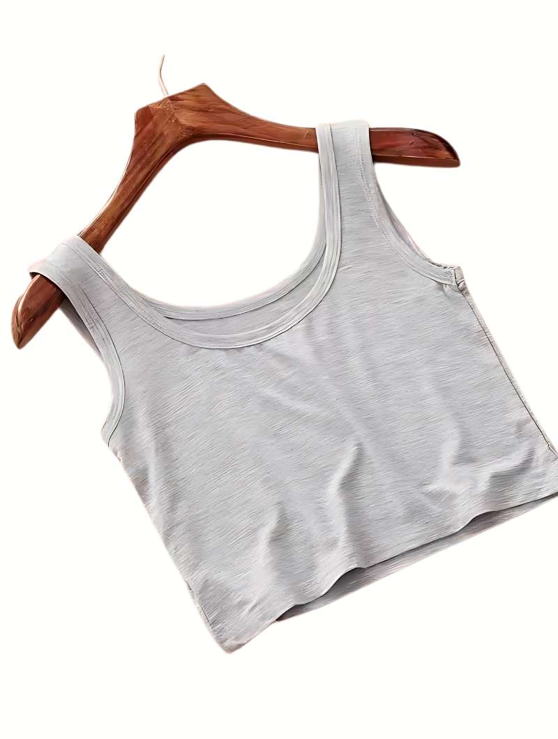 Girls Crop Tank Top Without Chest Pad