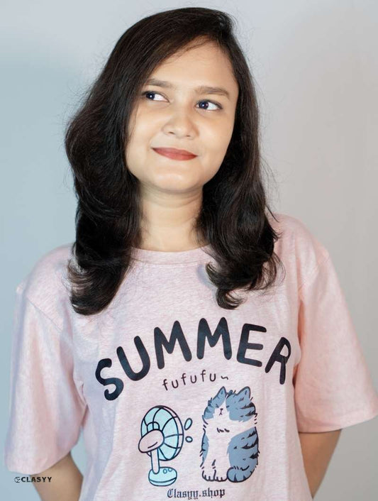 Women Summer Printed Short-sleeved T-shirt