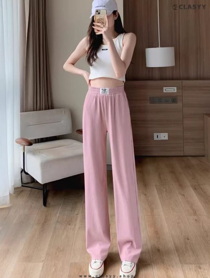 Women's Summer Thin Narrow Wide Leg Trousers