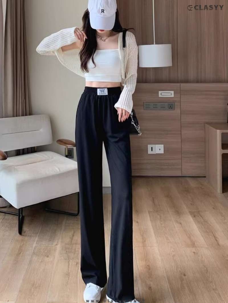 Women's Summer Thin Narrow Wide Leg Trousers