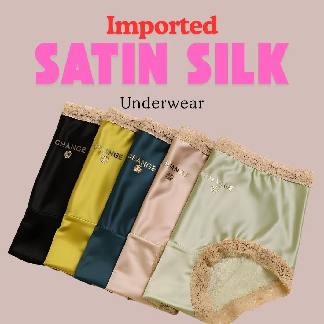 Satin Silk Mid-Waist Antibacterial Women’s Underwear