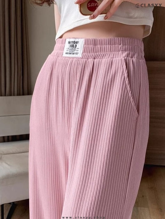 Women's Summer Thin Narrow Wide Leg Trousers