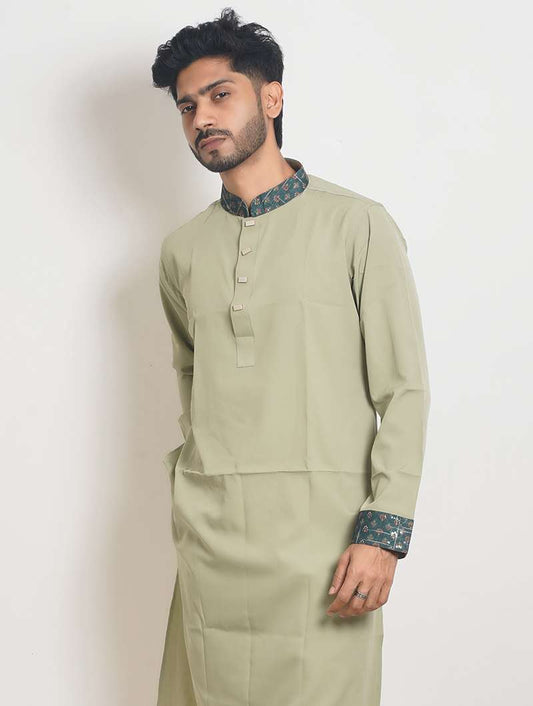 Limited Edition Eid Panjabi Premium Quality - Sage Green