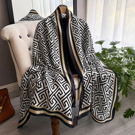 New Long Silk Scarf for Women – Elegant Design