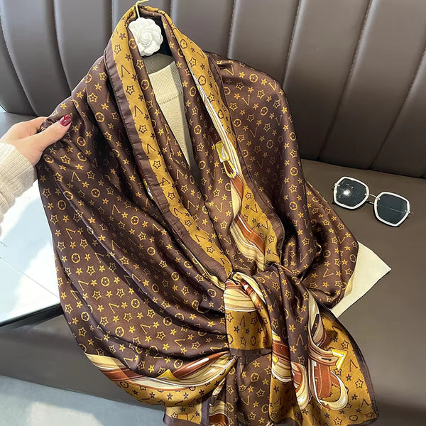 New Long Scarf for Women- Golden Design