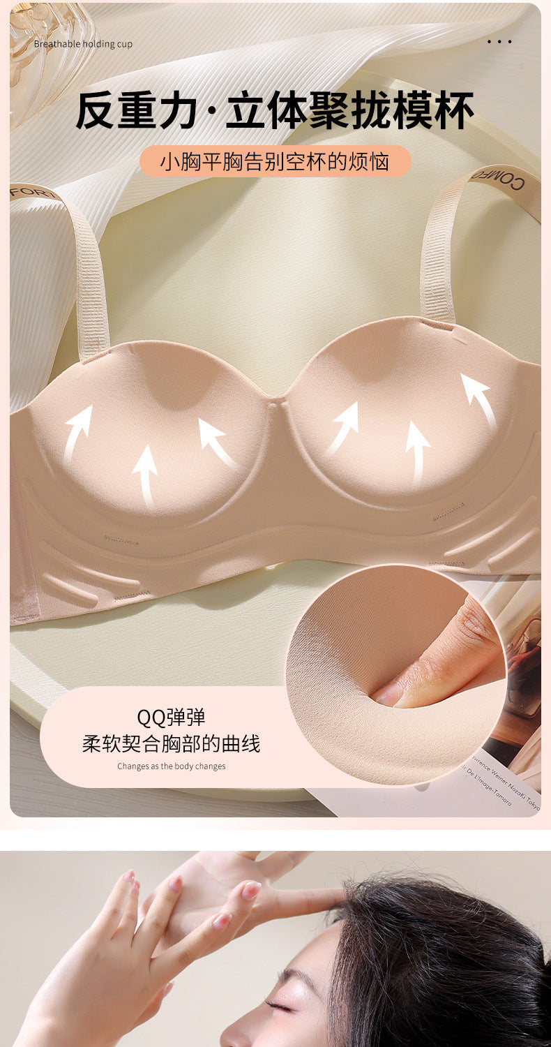 Half-Cup Push-Up Bra – For Small Breasts, Wireless & Anti-Sag Design