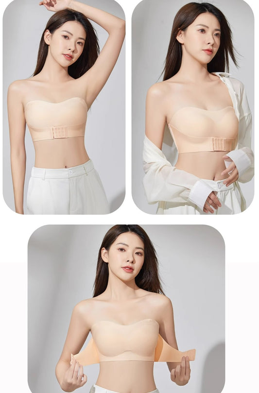 Strapless Bra for Women – Non-Slip, Invisible, Thin, Anti-Walking Beauty-Back