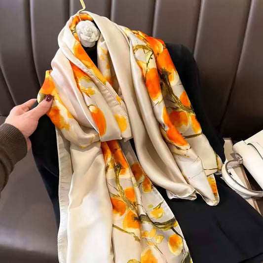 New Long Silk Scarf for Women – Elegant, Stylish & Versatile