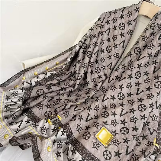 Long Silk Scarf for Women – small floral