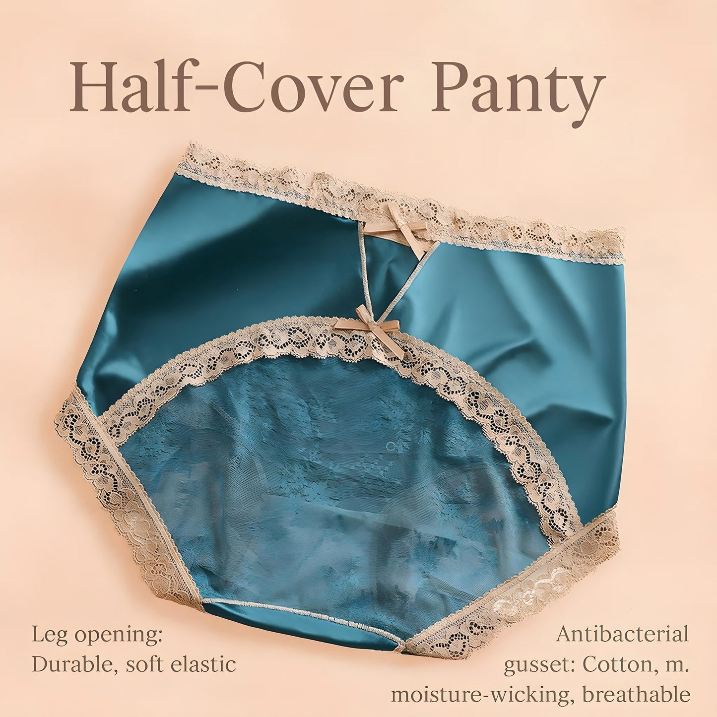 Satin Silk Mid-Waist Antibacterial Women’s Underwear