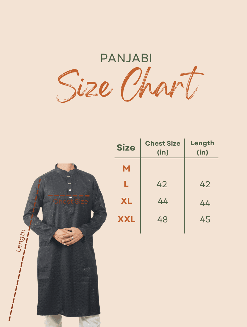 Black Limited Edition Eid Panjabi Premium Quality