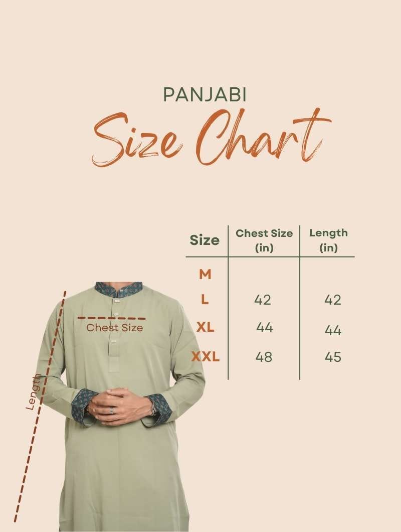 Limited Edition Eid Panjabi Premium Quality - Sage Green