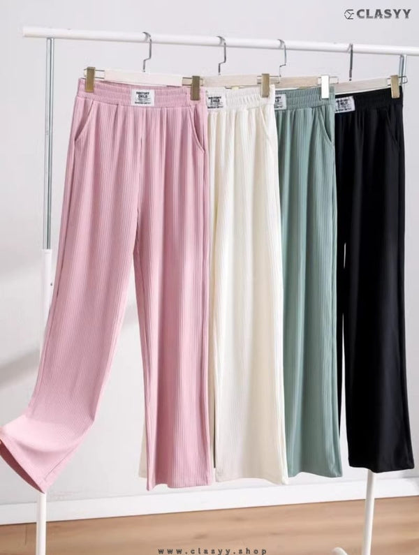 Women's Summer Thin Narrow Wide Leg Trousers