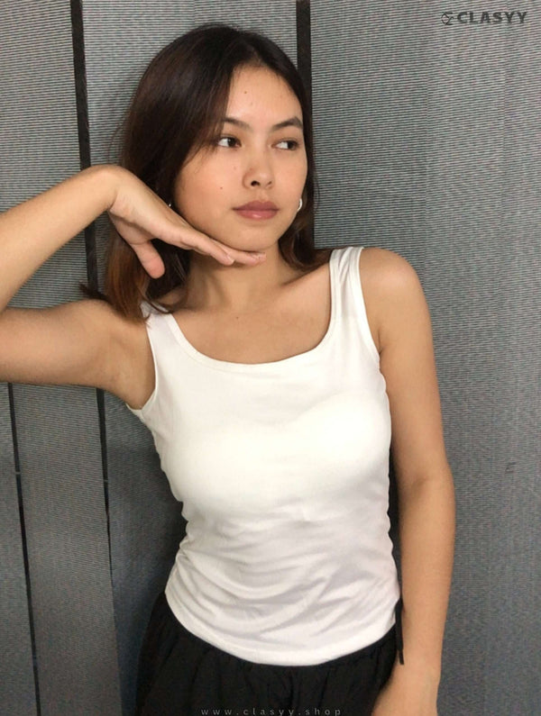 Girls Crop Tank Top Back Camisole Summer Wear Slim Fit Show with Chest Pad Inside