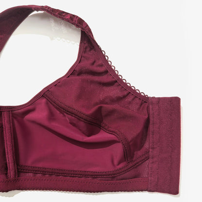 Plus Size Lingerie Set for Women – Ultra-Thin Full Cup Minimizer Bra & Panty Set (Front Closure)