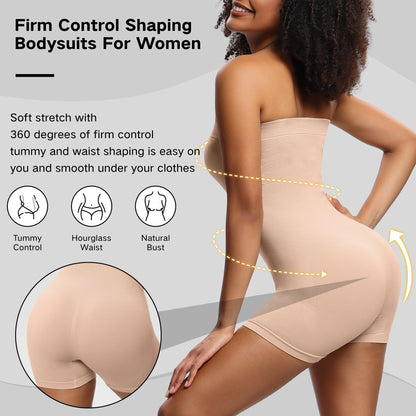 Women’s Full Body Shapewear Bodysuit – Seamless Strapless Corset Tummy Control & Hip Lifting Shaper