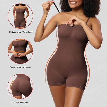 Women’s Full Body Shapewear Bodysuit – Seamless Strapless Corset Tummy Control & Hip Lifting Shaper