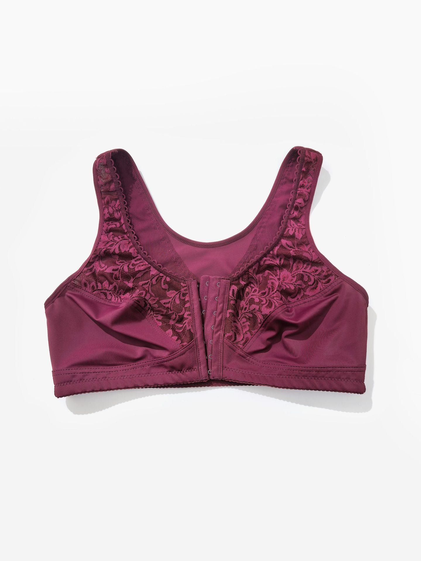 Plus Size Lingerie Set for Women – Ultra-Thin Full Cup Minimizer Bra & Panty Set (Front Closure)