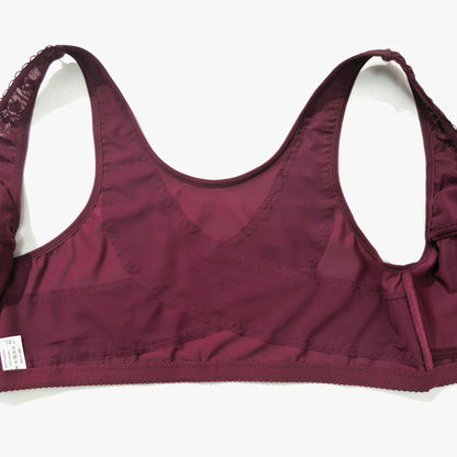 Plus Size Lingerie Set for Women – Ultra-Thin Full Cup Minimizer Bra & Panty Set (Front Closure)