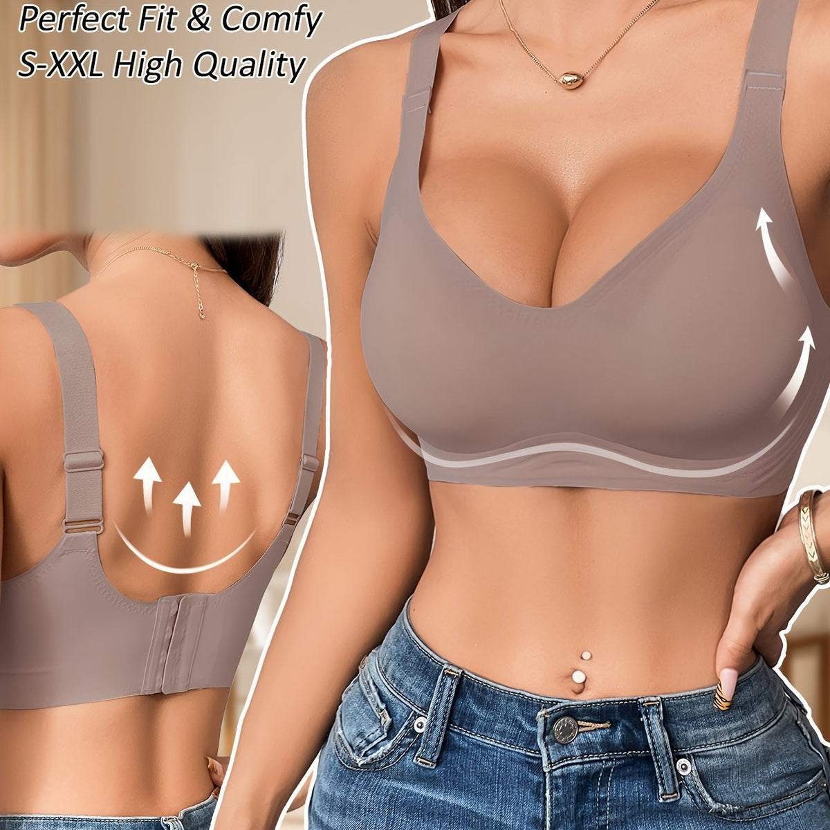 Wireless Seamless Plus Size Sports/Regular  Bra for Women