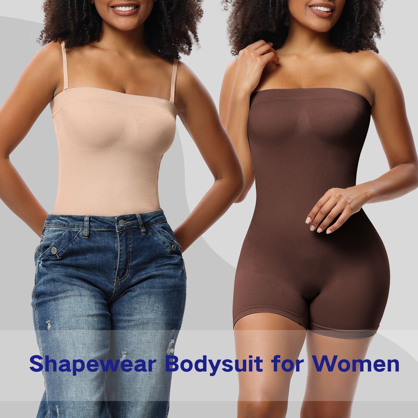 Women’s Full Body Shapewear Bodysuit – Seamless Strapless Corset Tummy Control & Hip Lifting Shaper