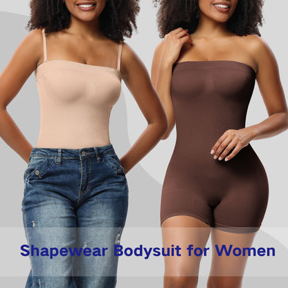 Women’s Full Body Shapewear Bodysuit – Seamless Strapless Corset Tummy Control & Hip Lifting Shaper