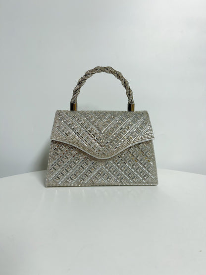 Elegant Wedding & Party Handbag - Women’s Candy Pattern PU Rhinestone Clutch