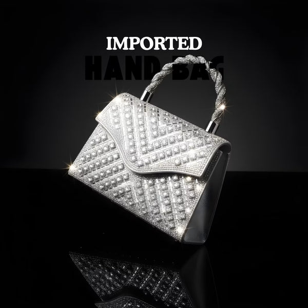 Elegant Wedding & Party Handbag - Women’s Candy Pattern PU Rhinestone Clutch