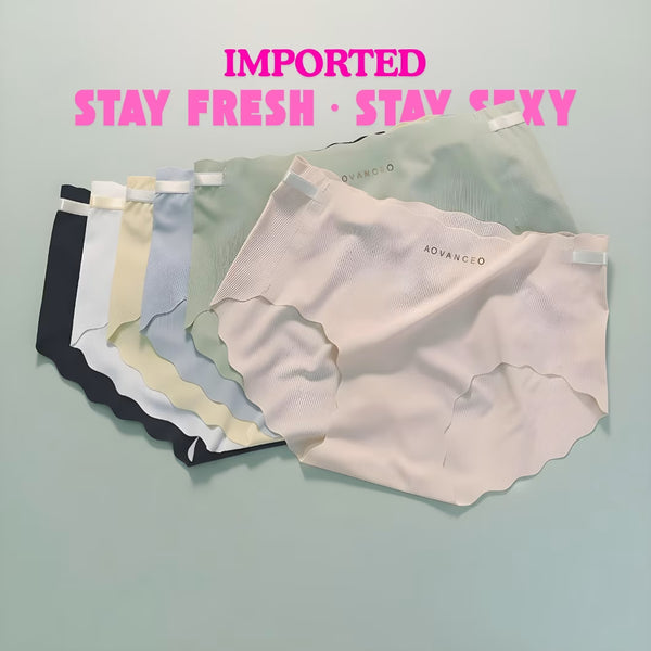 Summer Ice Silk Traceless Mid-Waist Panty