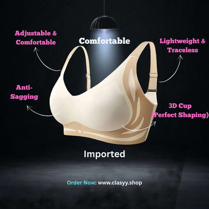 Push Up Bra Beautiful Back Traceless Upper Support, Adjustable & Comfortable  Anti-Sagging