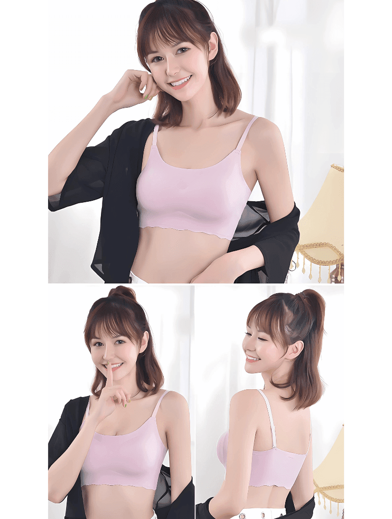 Seamless Ice Silk Upper Support, Back Wrapped & Comfortable Push Up Bra Anti-Sagging
