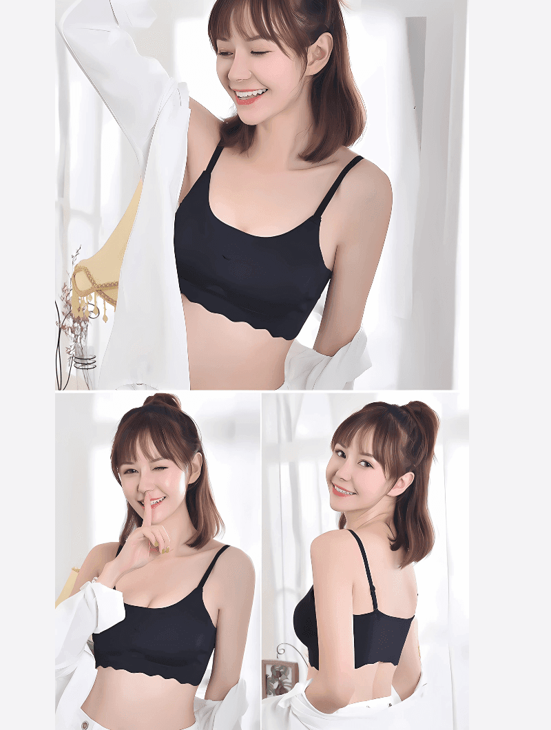Seamless Ice Silk Upper Support, Back Wrapped & Comfortable Push Up Bra Anti-Sagging