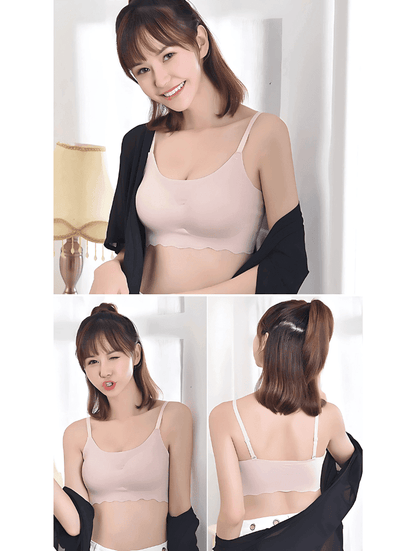 Seamless Ice Silk Upper Support, Back Wrapped & Comfortable Push Up Bra Anti-Sagging