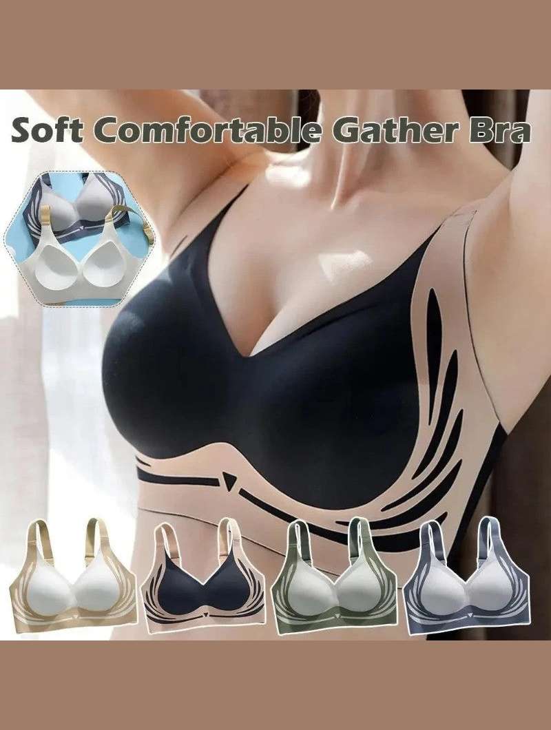 Push Up Bra Beautiful Back Traceless Upper Support, Adjustable & Comfortable  Anti-Sagging