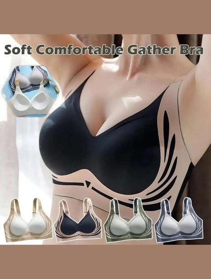 Push Up Bra Beautiful Back Traceless Upper Support, Adjustable & Comfortable  Anti-Sagging