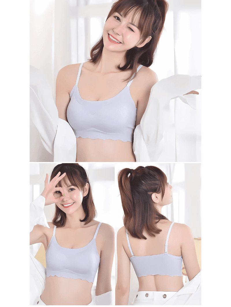 Seamless Ice Silk Upper Support, Back Wrapped & Comfortable Push Up Bra Anti-Sagging