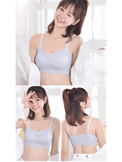 Seamless Ice Silk Upper Support, Back Wrapped & Comfortable Push Up Bra Anti-Sagging