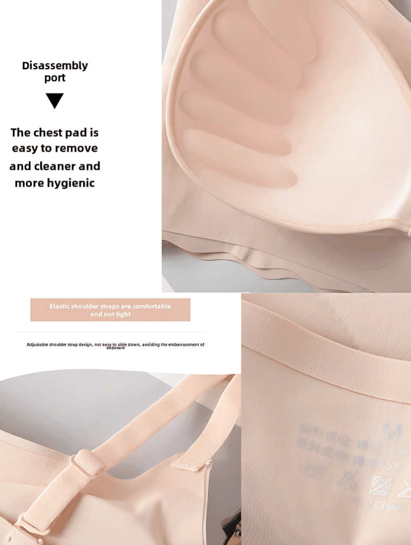 Seamless Ice Silk Upper Support, Back Wrapped & Comfortable Push Up Bra Anti-Sagging