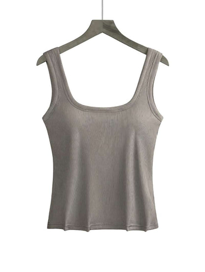 Girls Crop Tank Top with Chest Pad
