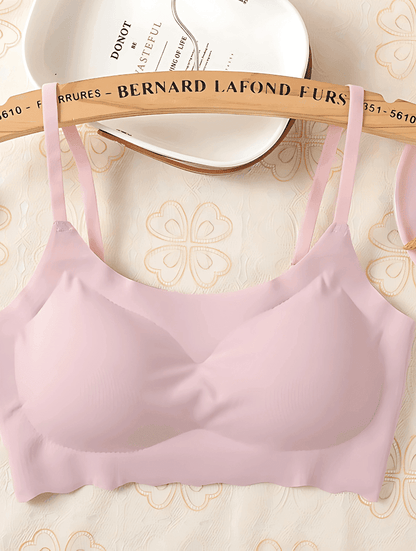 Combo: 4 Color Seamless Ice Silk Upper Support, Back Wrapped & Comfortable Push Up Bra Anti-Sagging