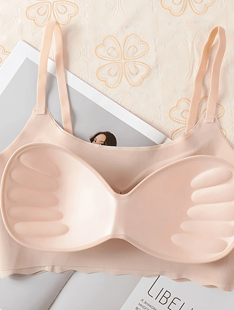 Combo: 4 Color Seamless Ice Silk Upper Support, Back Wrapped & Comfortable Push Up Bra Anti-Sagging