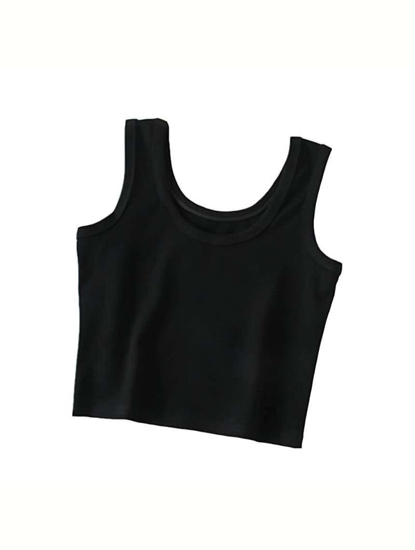 Girls Crop Tank Top Without Chest Pad